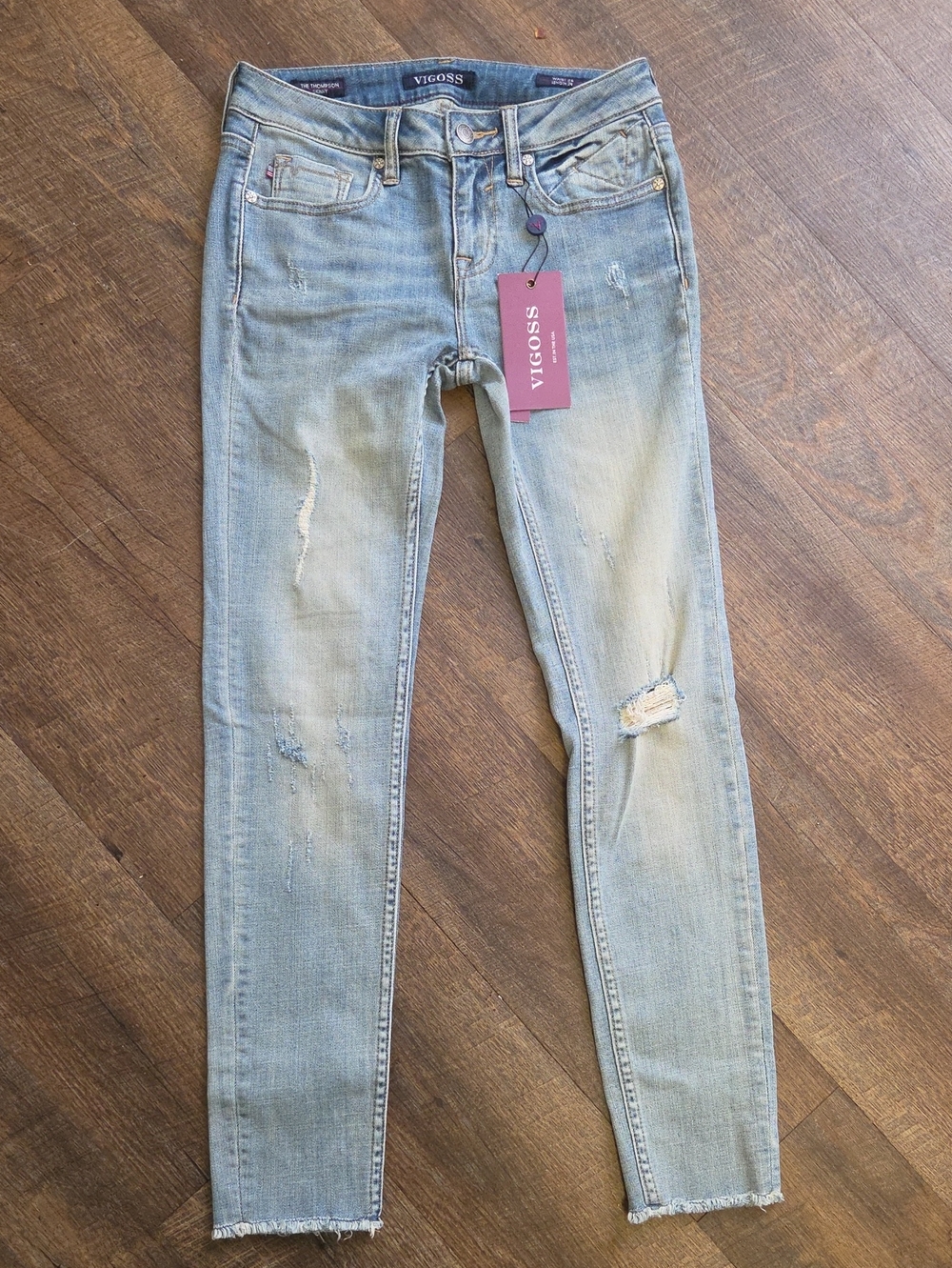 Vigoss Light Blue Distressed Skinny Jeans